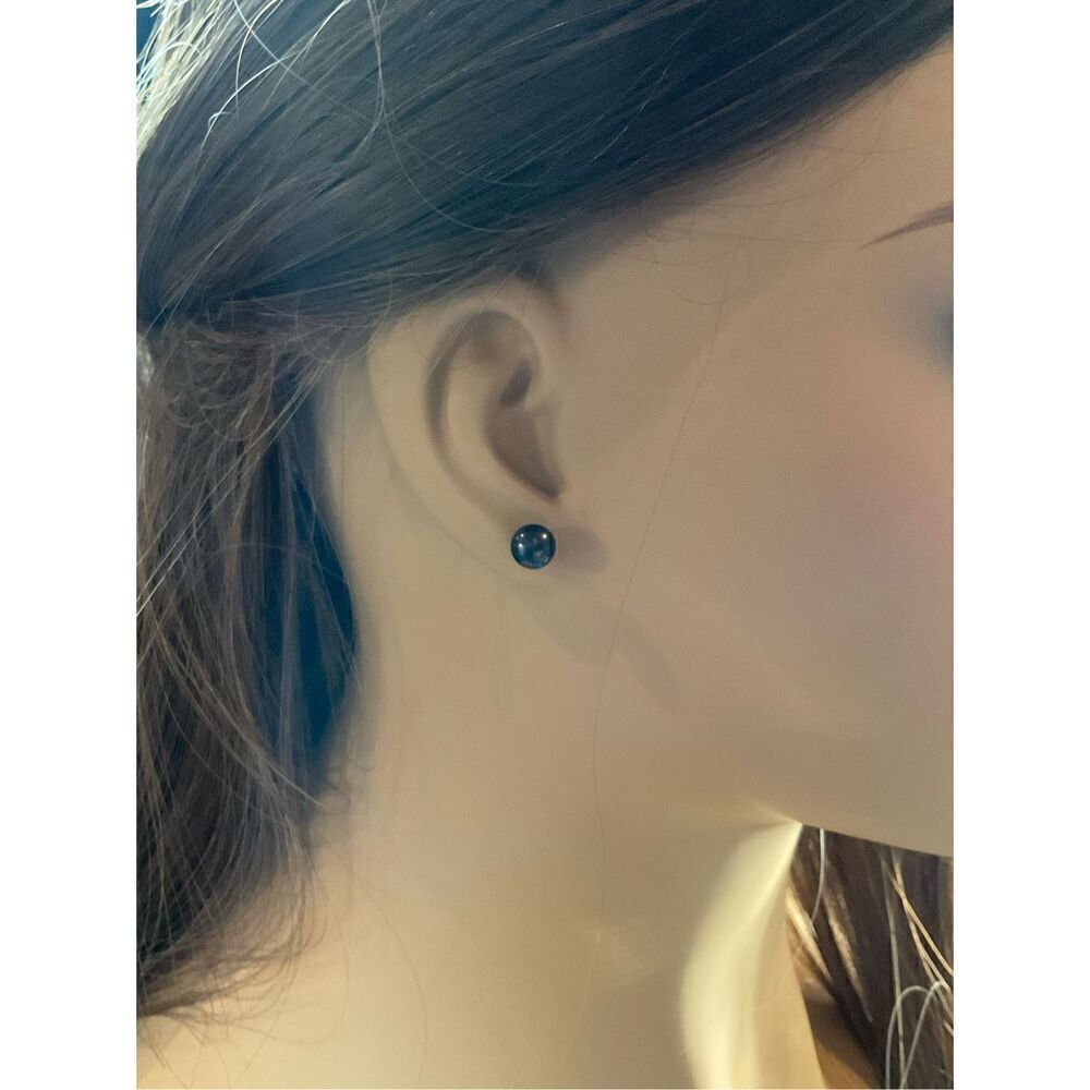 Peacock Black Pearl Earrings